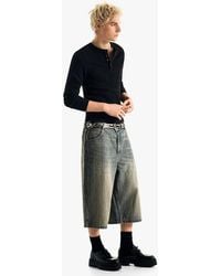 Bershka - Super baggy Denim Bermuda Shorts - Lyst