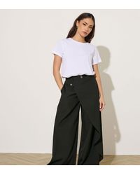 PixieGirl - Petite Wrap Wide Leg Trousers - Lyst