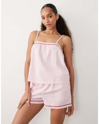 Threadbare - Pigiama A Righe Con Canottiera E Pantaloncini - Lyst