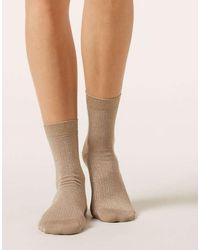 Calzedonia - Glitter Ribbed Socks - Lyst