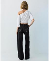 Pull&Bear - Jean droit avec clous étoiles - Lyst