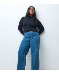 Vero Moda - Kayla High Rise Wide Leg Jeans With Pocket Detail - Lyst