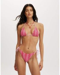 Cotton On - Palm Springs Crochet Micro Thong Bikini Bottom - Lyst
