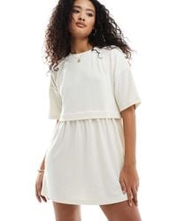 Miss Selfridge - Short Sleeve Layered Smock Dress - Lyst
