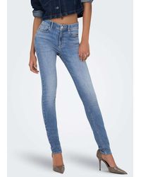 ONLY - Royal-power High Waisted Skinny Jeans - Lyst