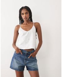 Mango - Teen - top dos nu en pur coton à ornements - Lyst