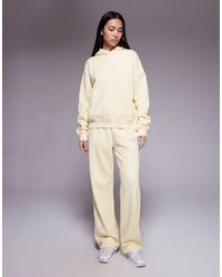 Kaiia - Cotton Rich Puff Print Logo Wide Leg joggers Co-ord - Lyst