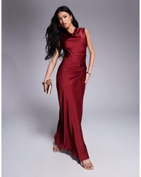 Forever New - – drapiertes trägerkleid aus satin - Lyst