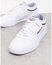 reebok club workout gum sole trainers in white bs6205