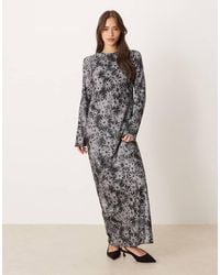 ASOS - Seamed Matt Satin Slip Maxi Dress - Lyst