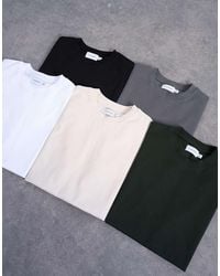 TOPMAN - 5 Pack Relaxed T-shirt - Lyst
