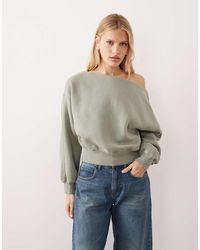 Abercrombie & Fitch - Mini Slash Neck Sweatshirt - Lyst