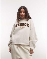 Reebok - Elevated Athletic Mock Neck Fleece Sweatshirt - Lyst