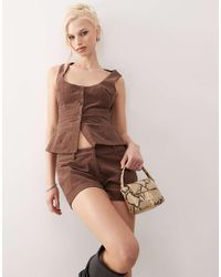 Motel - Ganita Babycord Button Through Singlet Top - Lyst