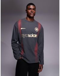 ASOS - Heavyweight Oversized Long Sleeve T-shirt With Football Graphic - Lyst