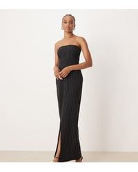ASOS - Asos Design Tall Bandeau Maxi Dress With Front Split - Lyst