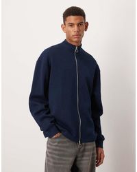 ASOS - Relaxed Zip Through Jersey Track Jacket - Lyst