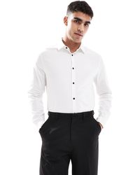 ASOS - – regulär geschnittenes, elegantes und leicht zu bügelndes hemd aus twill - Lyst