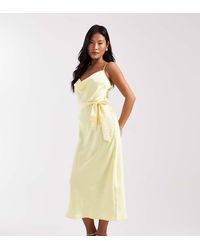 TFNC London - Vestito Da Cerimonia Al Polpaccio A Canottiera Burro - Lyst