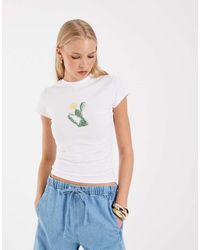 ASOS - Baby Tee With Beaded Cactus Graphic - Lyst