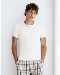 Bershka - Slim Fit Ribbed T-Shirt - Lyst