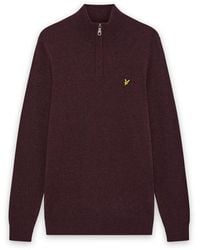 Lyle & Scott - Mid Knits Lambswool Blend Quarter Zip Jumper - Lyst