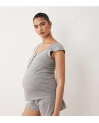 Mama.licious - Mamalicious Maternity 2 Function Nursing Top And Shorts Pyjama Set - Lyst
