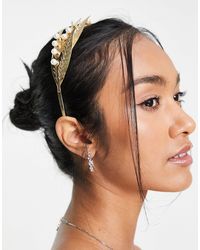 ASOS Haarband Met Blaadjes in het Metallic Dames Accessoires voor voor Haaraccessoires voor 