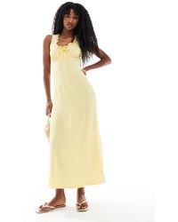New Look - Lace Trim Milkmaid Midi Dress - Lyst