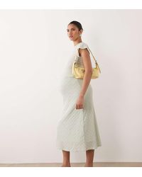 Mama.licious - Mamalicious Maternity Jersey Daisy Lace Midi Skirt Co-ord - Lyst