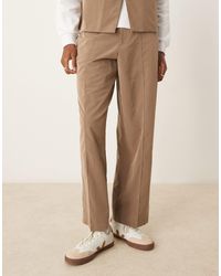 ASOS - Pantalon large d'ensemble élégant à taille élastique en tissu technique - Lyst