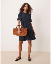 Jdy - Tiered Broderie Mini Dress - Lyst