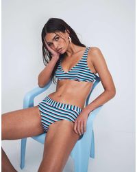 ASOS - Tori Towelling Plunge Bikini Top - Lyst