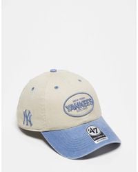 '47 - Ny Yankees Bubble Script Clean Up Cap With Contrast Peak - Lyst