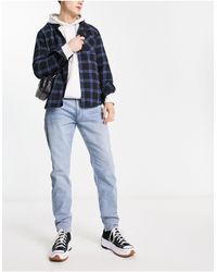 Abercrombie & Fitch - Athletic - jeans slim lavaggio chiaro - Lyst