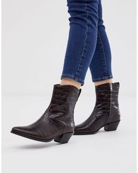 Vagabond Emily Mid Heeled Ankle Boots - Brown