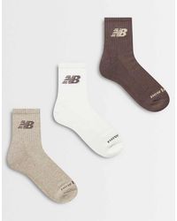 New Balance - Everyday Seasonal 3 Pack Ankle Socks - Lyst
