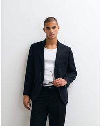 Mango - Amalfi Slim Fit Linen Blend Suit Blazer - Lyst