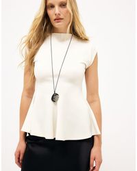 NA-KD - Peplum Jersey Top - Lyst