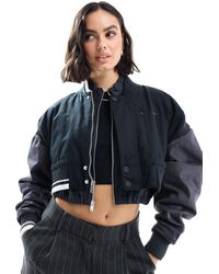 Nike - Mdc Cropped Woven Bomber Jacket - Lyst