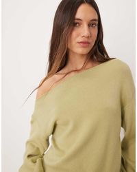 Threadbare - Off Shoulder Slouchy Sweatshirt - Lyst