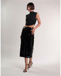 Glamorous - High-Waisted Midi-Skirt - Lyst