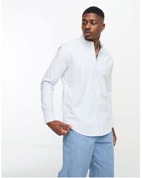 Abercrombie & Fitch - Camisa oxford a rayas con logo 3d - Lyst