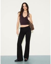 Bershka - Low-rise Flared Trousers - Lyst