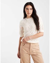 ASOS - Open Knit Fluffy Top - Lyst
