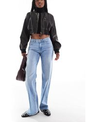 ONLY - Judy - jean ample taille basse - clair délavé - Lyst