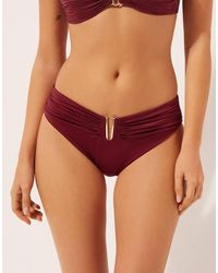 Calzedonia - Shiny Satin High-Waisted Bikini Bottoms - Lyst