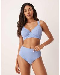 Peek & Beau - Crinkle Underwire Bikini Top With Scallop Detail - Lyst