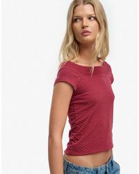Superdry - – athletic – schulterfreies oberteil - Lyst