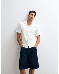 Mango - Waffle Textured Short Sleeve Shirt - Lyst